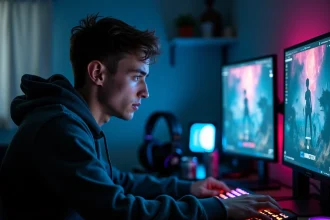 Joueur de GTA 5 RP frustré devant un écran figé avec message de crash sur serveur FiveM